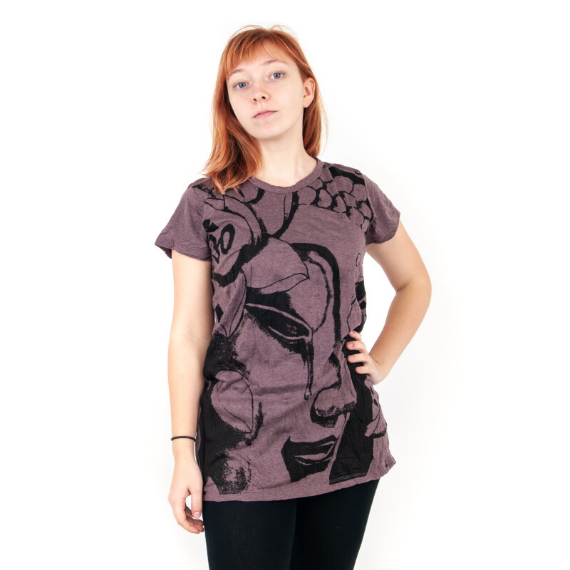 T-shirt Ladies' SURE Crying Buddha L Brown