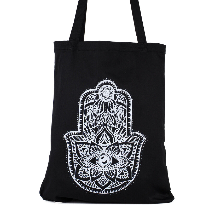 Bag Shoppy Hamsa Black