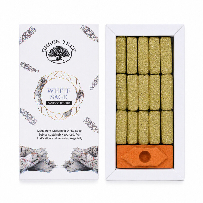 Incense Bricks Green Tree - White Sage
