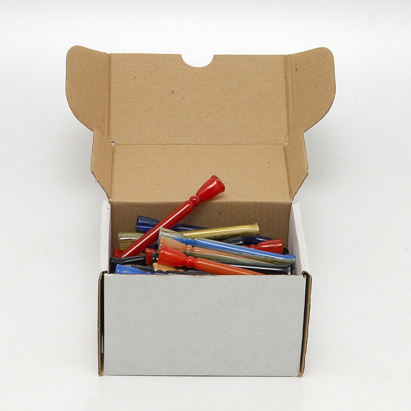 Glass Pipe Coloured Frutta 8 cm Box 50 pcs