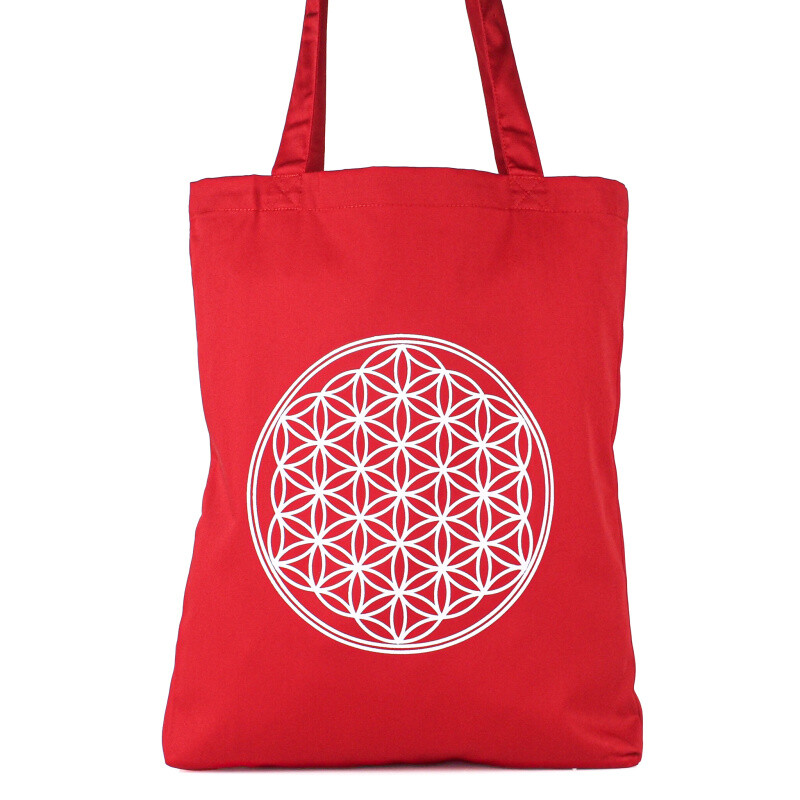 Bag Shoppy Flower of Life Red