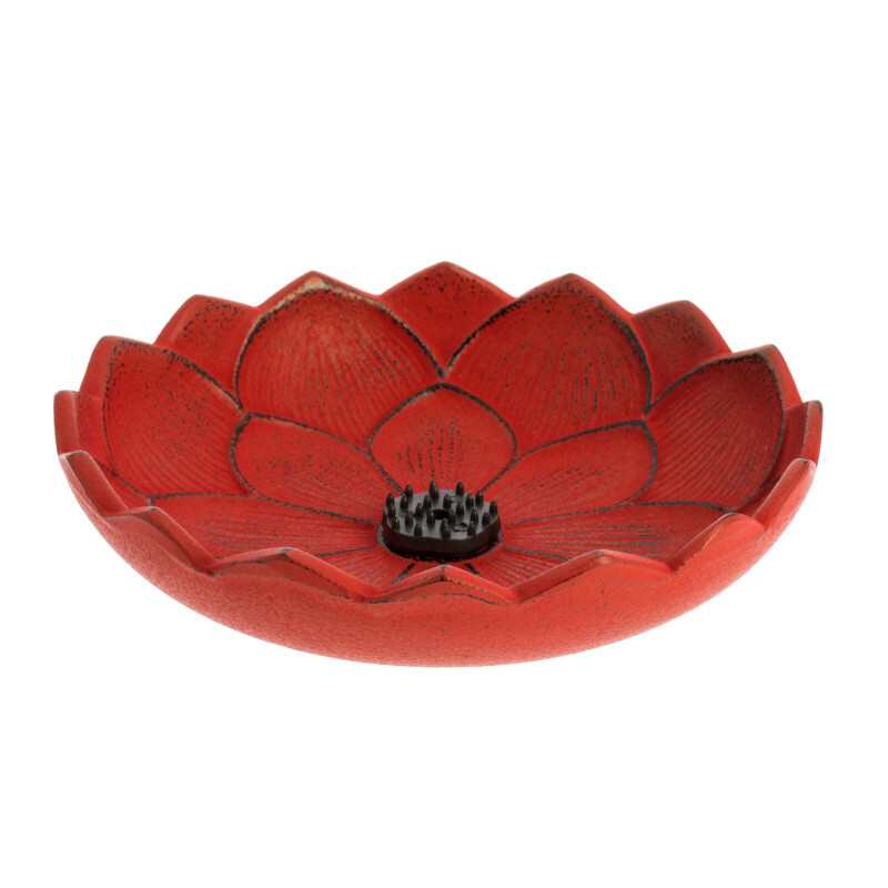 Incense Burner Iwachu Lotus Red