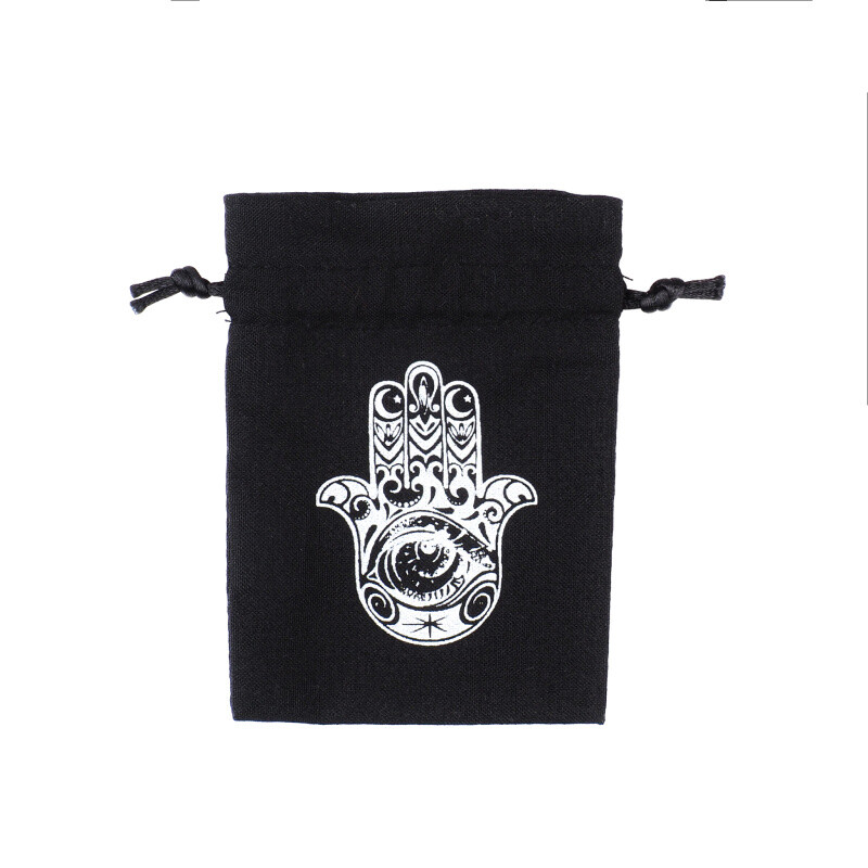 Gift Bag Hamsa 8 x 11 cm Black