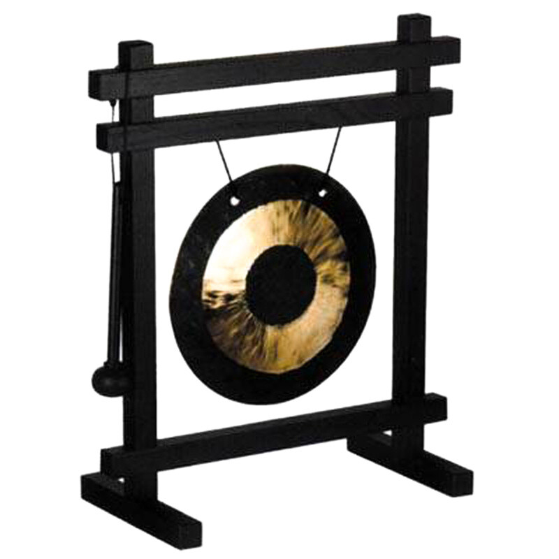 Desk Gong Traditional Black
