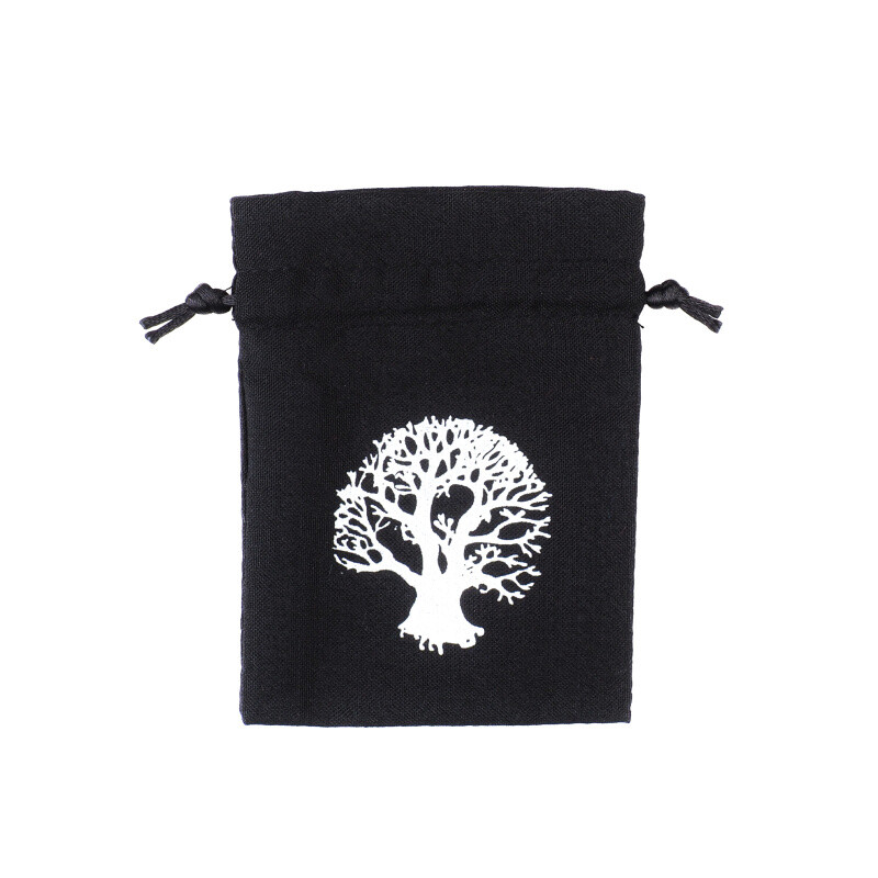 Gift Bag Tree of Life 8 x 11 cm Black