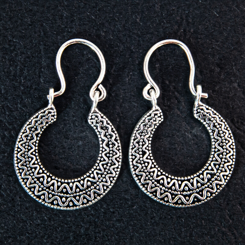 Silver Earrings Viper