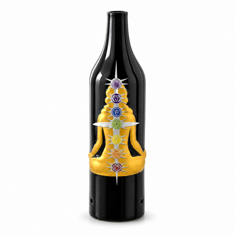 Smoking Bottle for Incense Sticks - Seven Chakras Gold
