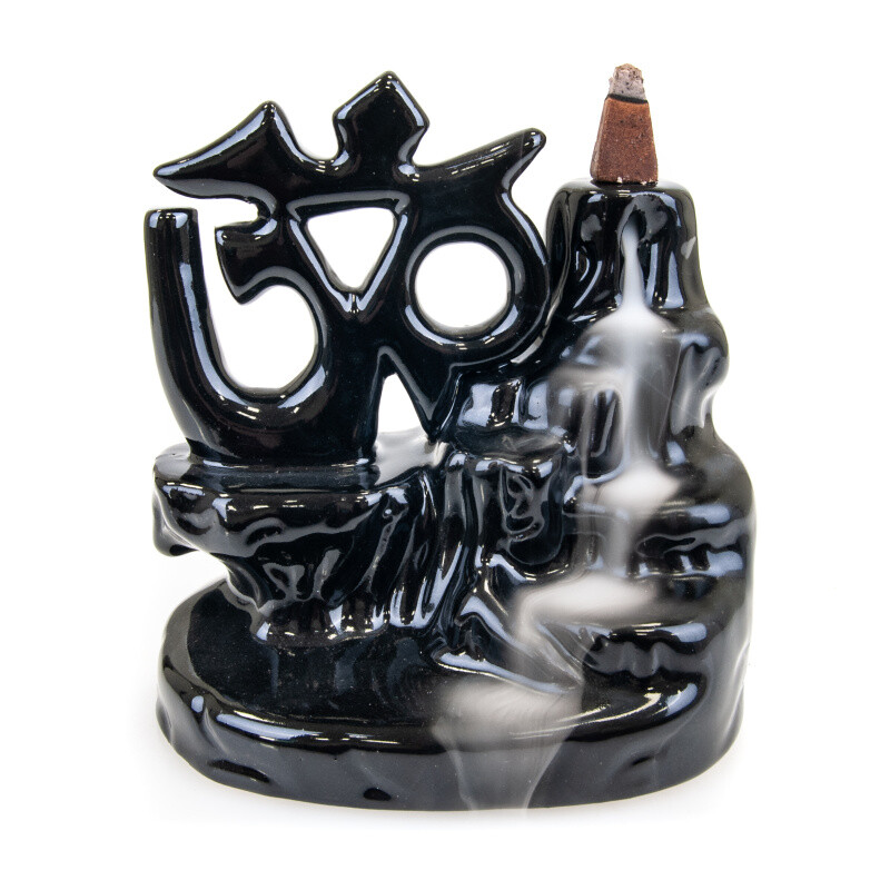 Backflow Incense Cone Holder Om
