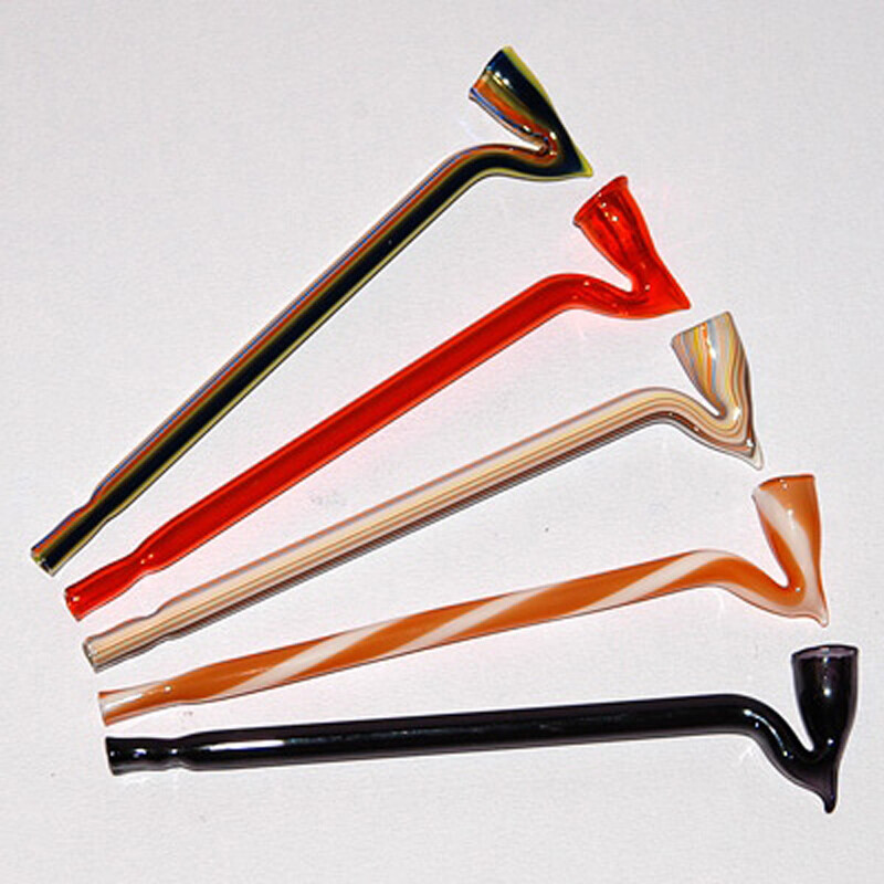 Glass Pipe Coloured Butt 15 cm