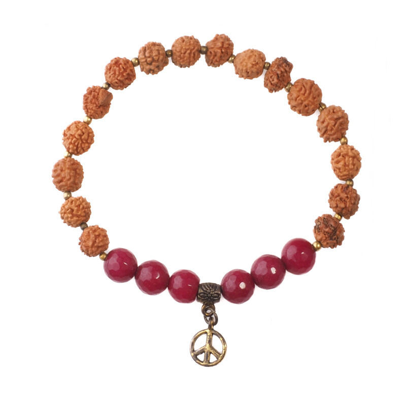 Japa Mala Bracelet Peace 08 mm Purple