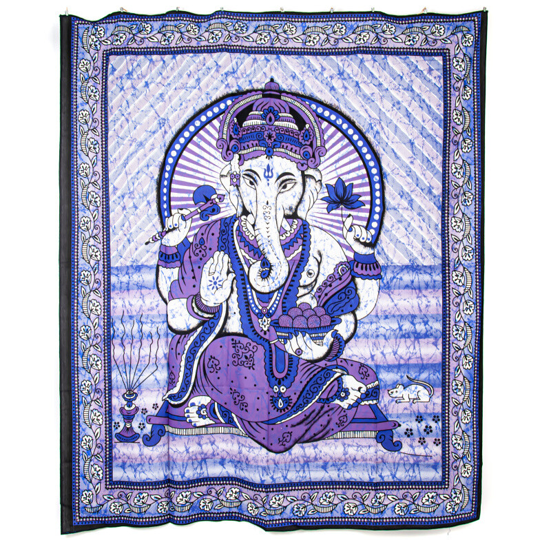 Bedspread Double Protecting Ganesh Blue