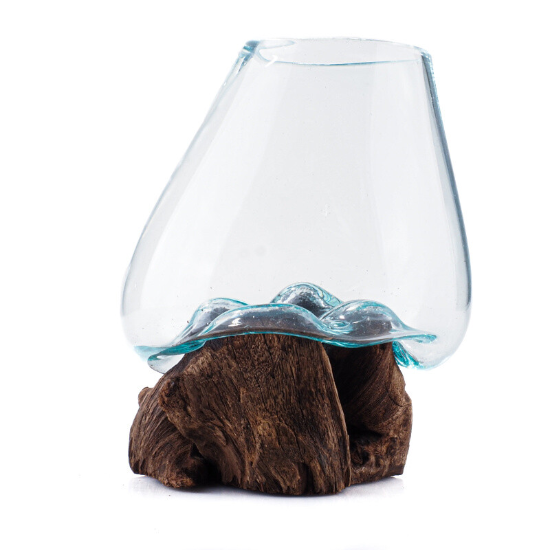 Glass Jar on Driftwood Medium 10