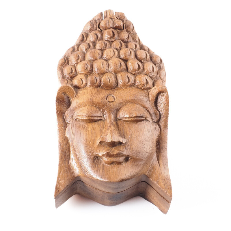 Wooden Puzzle Box Buddha Natural