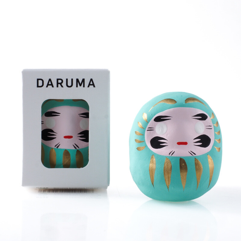 Daruma Doll - Achievement 4,8 cm Turquoise