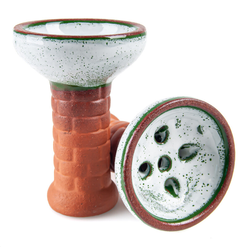 Hookah Bowl Monolith Killer White / Green