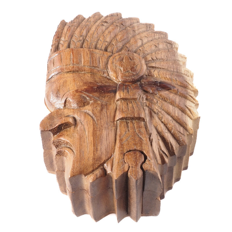 Wooden Puzzle Box Indian Apache Natural