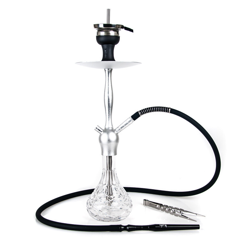 Hookah Aladin Alux Admiral Silver 50 cm Clear
