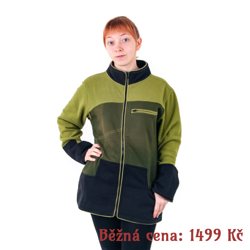 Bazar - Sweatshirt Coat Martha L Khaki Black