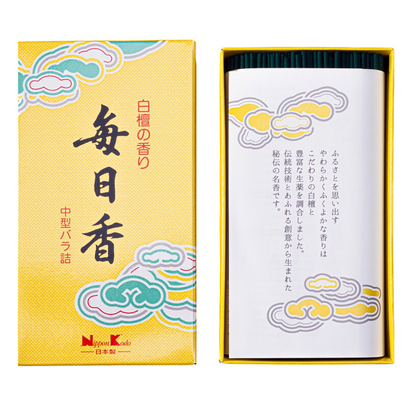 Japanese Incense Sticks Nippon Mainichi-koh Sandal 370 pcs