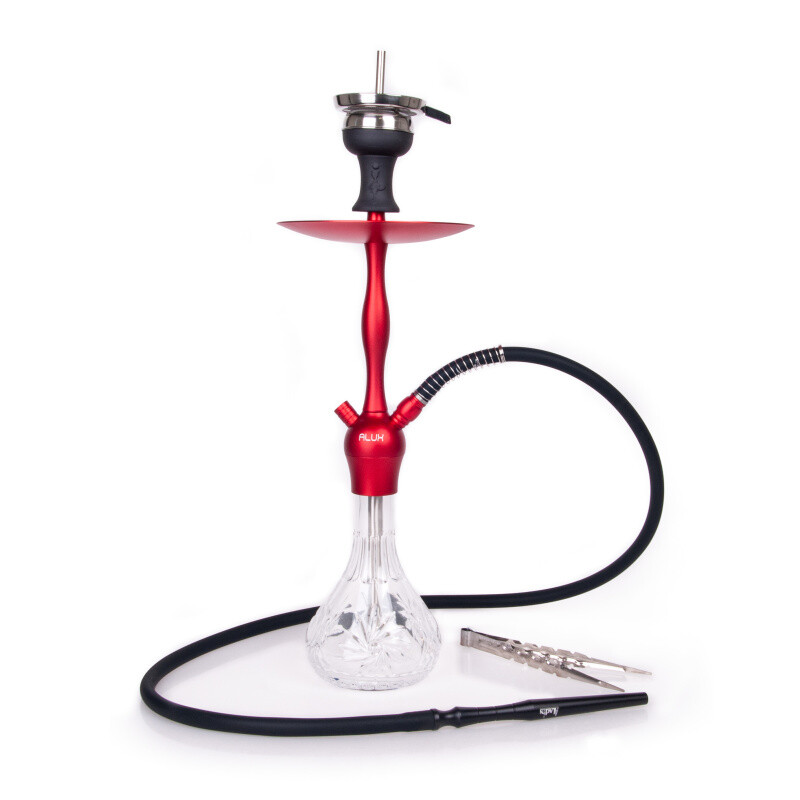 Hookah Aladin Alux Admiral Red 50 cm Clear