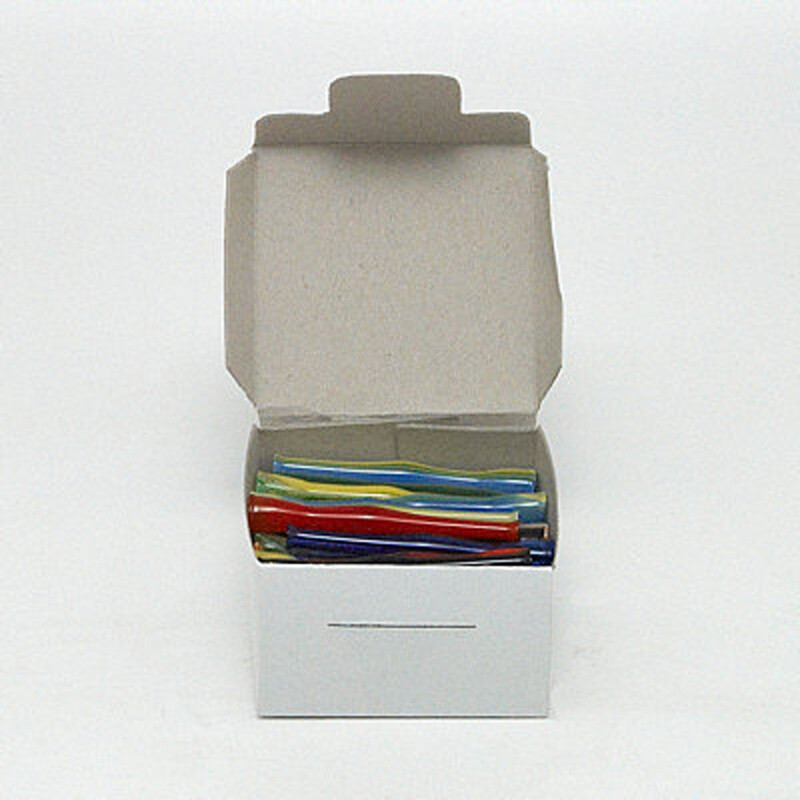 Glass Pipe Coloured Hemp 7 cm Box 40 pcs
