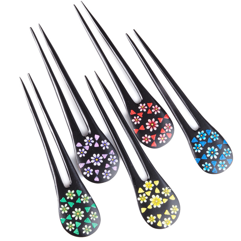 Hair Stick Double Flower 04