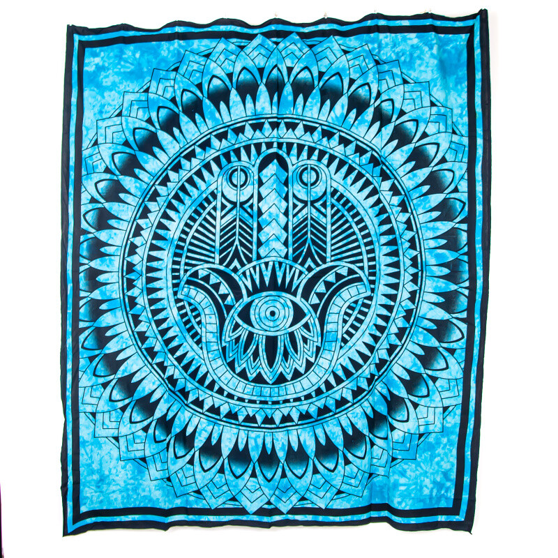Bedspread Double Hamsa Turquoise