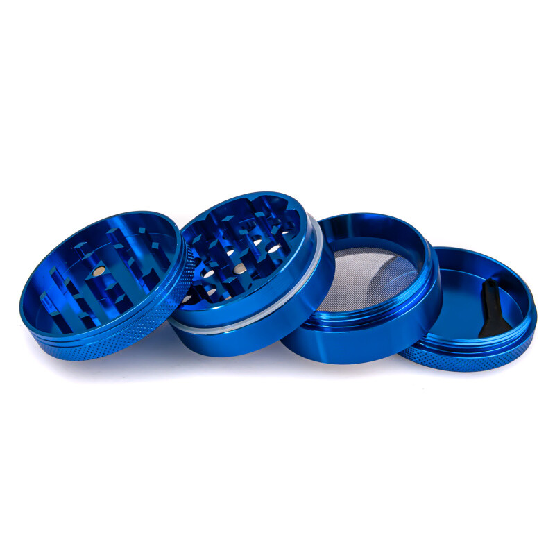 Grinder Black Leaf CNC 5 cm 4-parts Blue