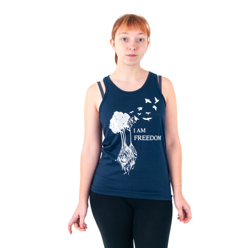 Tank Top Women´s FREEDOM L Blue