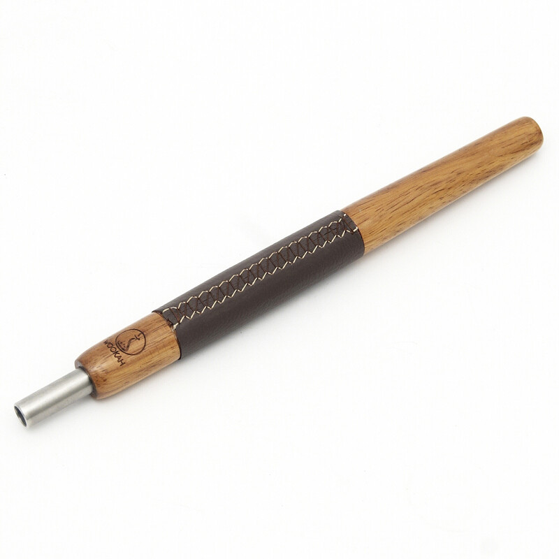 Mouthpiece Wookah IROKO Wood/Leather Brown