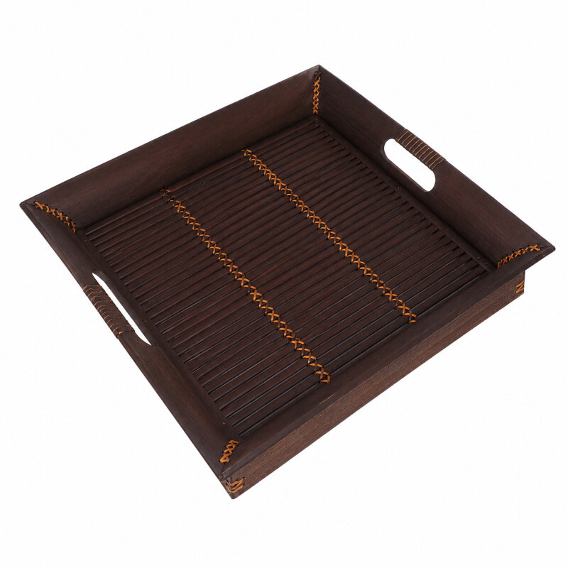 Bamboo Tray Square 03 36 x 36 cm Brown