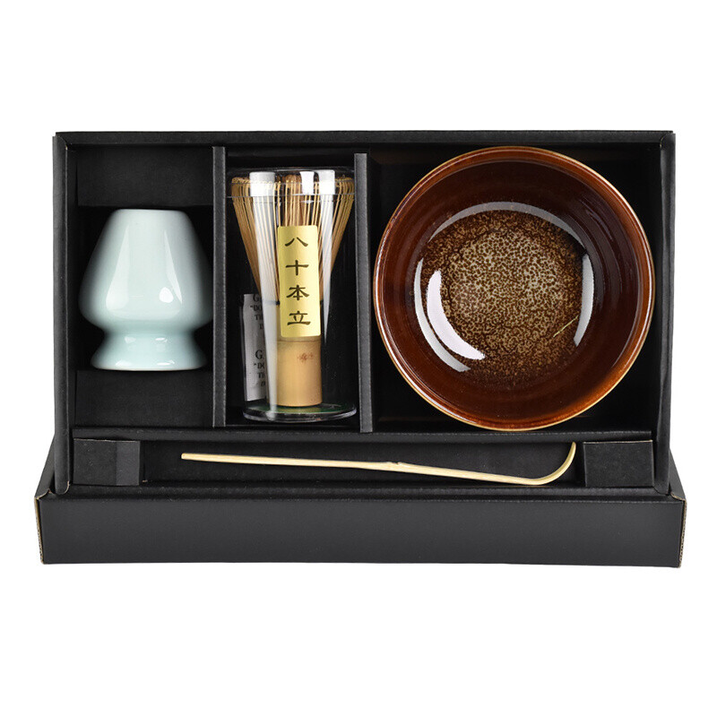 Matcha Ceramic Set Japan Uzu Brown