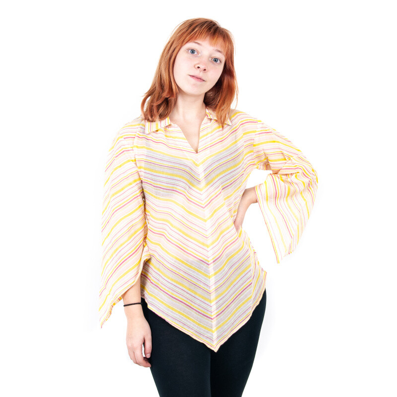 Top Blouse Lydia with Three-quarter Sleeves L 06