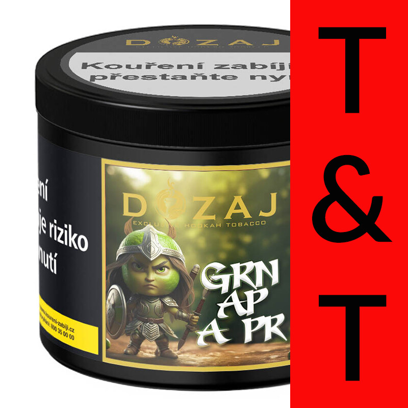 Hookah Tobacco Dozaj Black Grn Ap a Pr 125 g