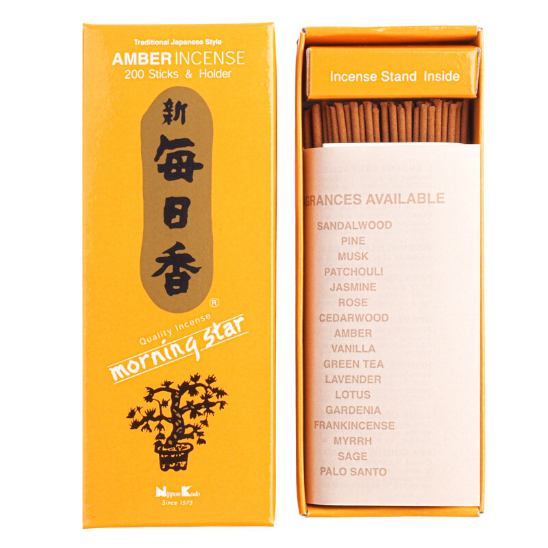 Japanese Incense Sticks Nippon M/S 200 sticks Amber