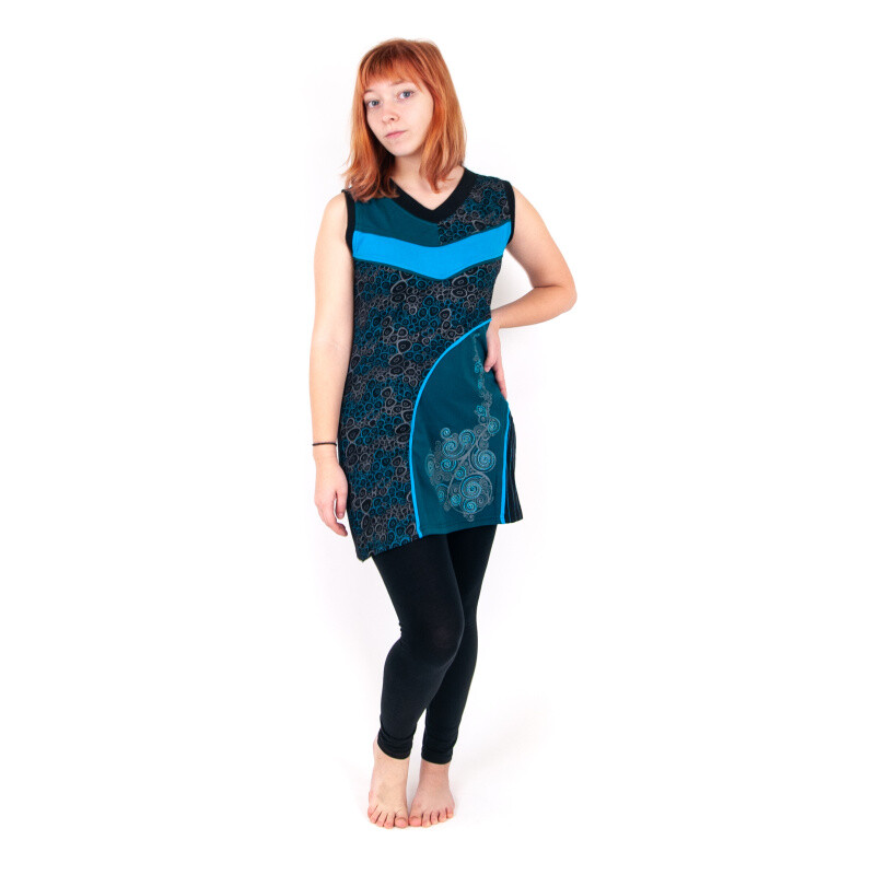 Dress Joy 02 M Black-Turquoise