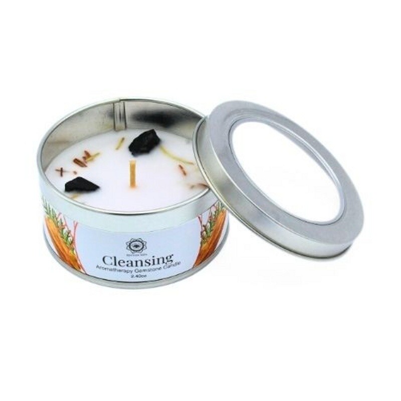 Candle Green Tree Gemstone Cleansing Sandalwood 70 g