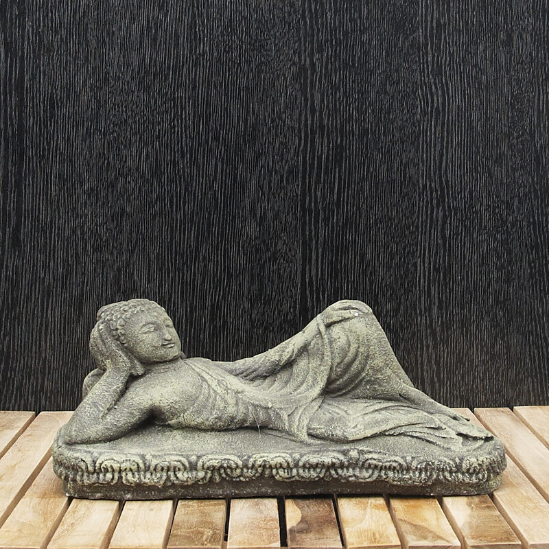 Statuette Stone Buddha Nirvana 12 cm Green