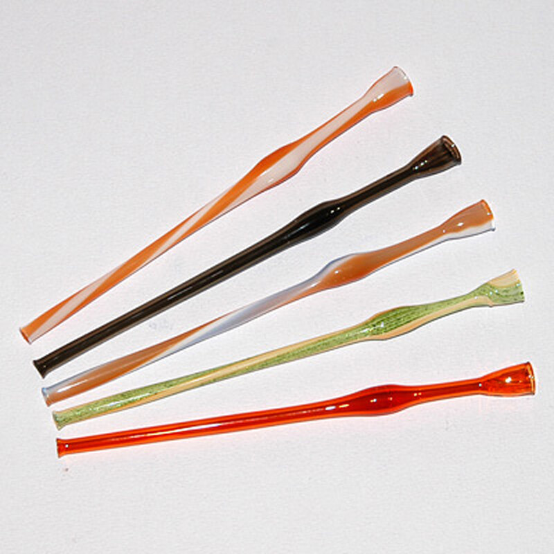 Glass Pipe Coloured Hemp 14 cm