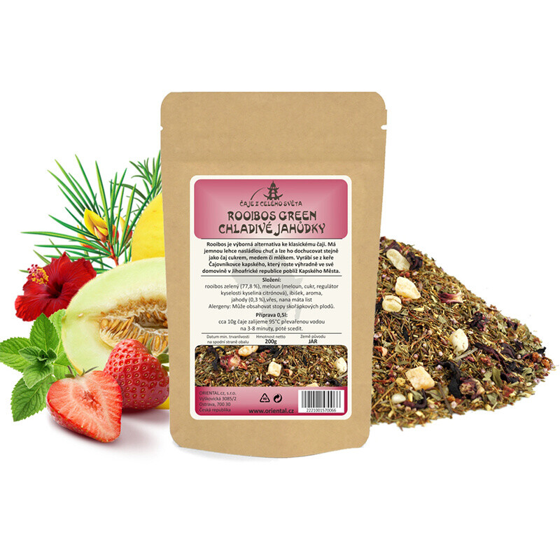 Herbal Tea Rooibos Green Frozen Strawberries 50 g