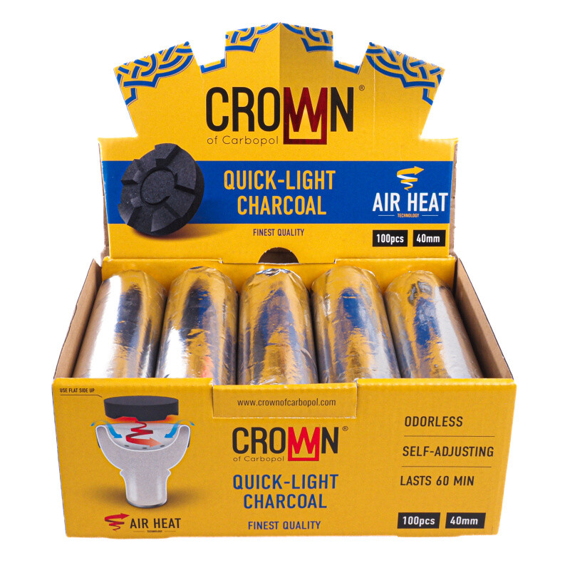 Hookah Coals Carbopol Crown 40 mm KR 1 x 10