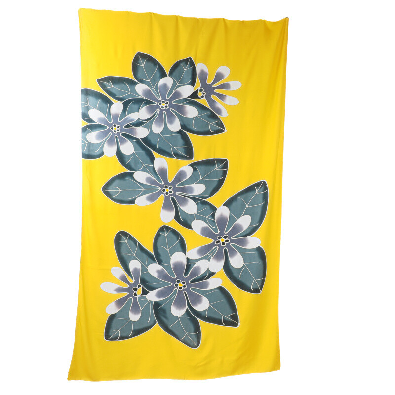 Pareo Sarong Bali Flowers 07 Yellow 200 x 118 cm