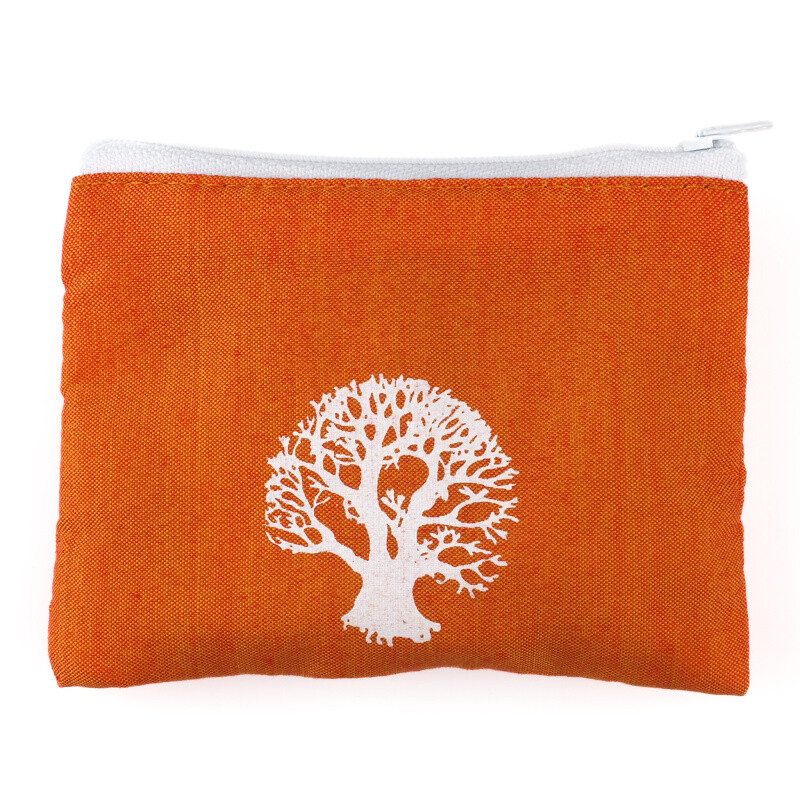 Purse Zippy Tree of Life Orange