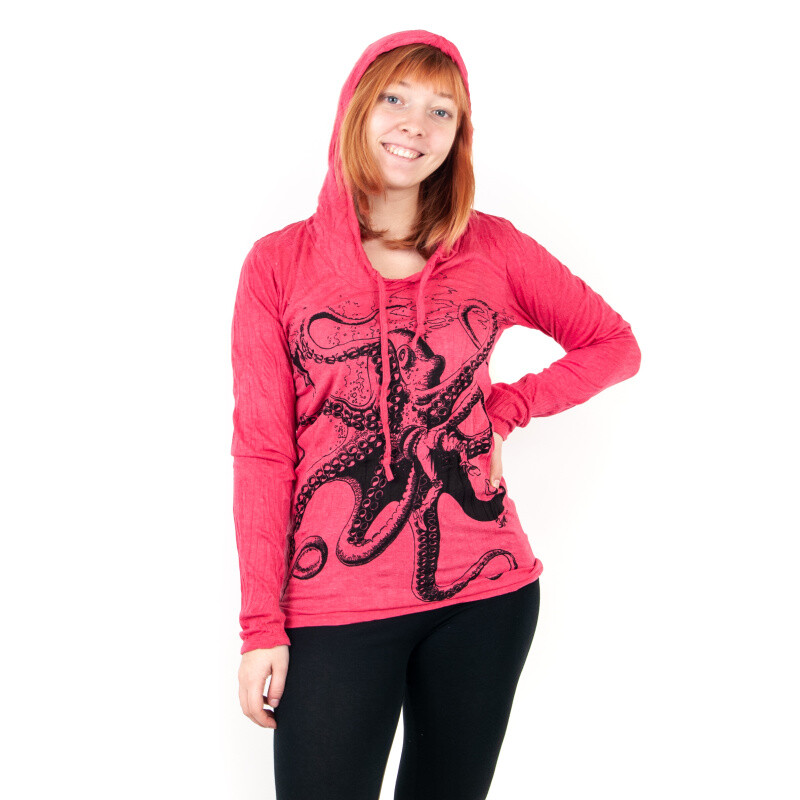 T-shirt Ladies' SURE Octopus Long Sleeve S Pink