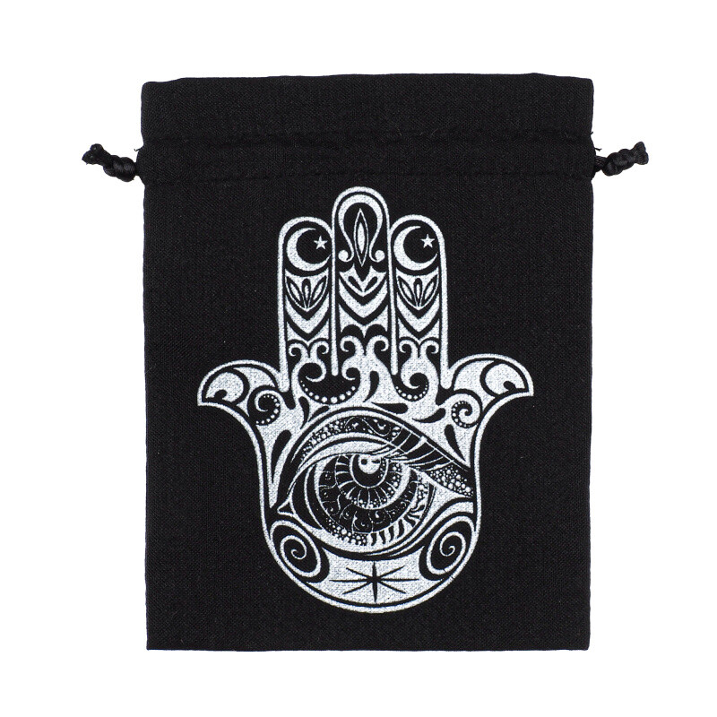 Gift Bag Hamsa 11 x 14 cm Black