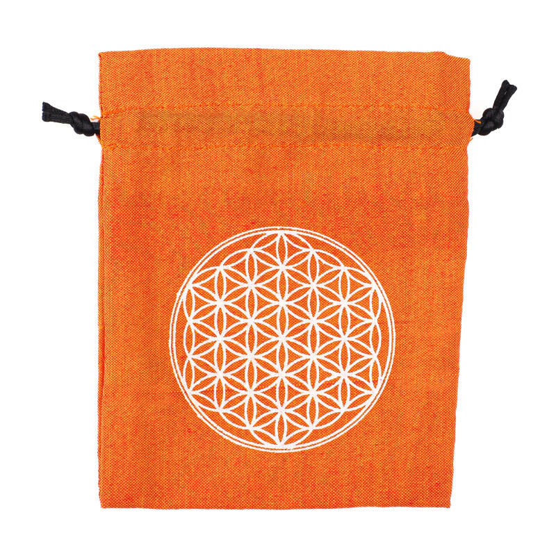 Gift Bag Flower of Life 11 x 14 cm Orange