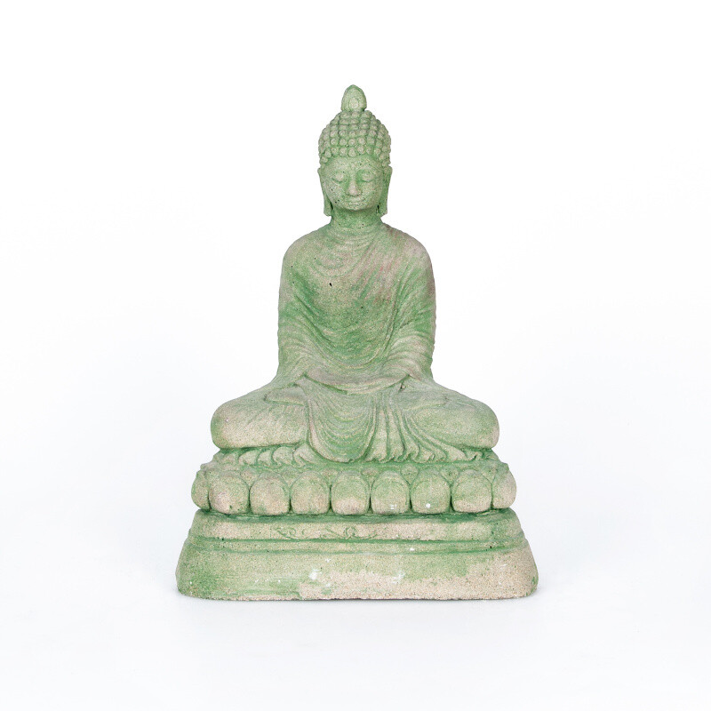 Statuette Concrete Buddha Meditation 38 cm Green