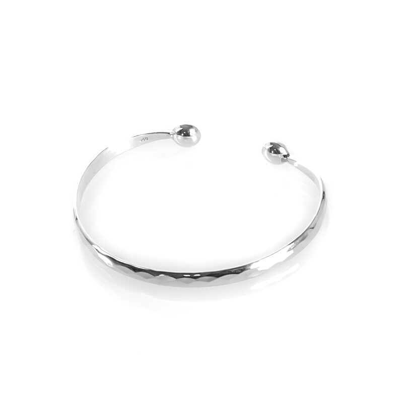 Silver Bracelet Simple Marbles