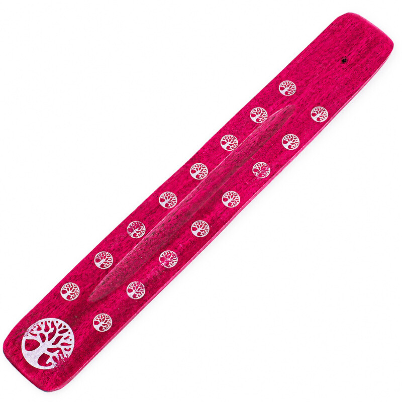 Incense Stick Holder - Ski Manju Tree of Life Pink