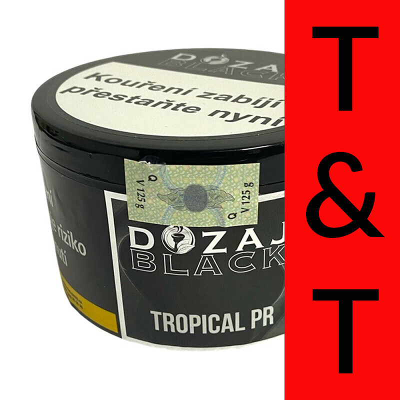 Hookah Tobacco Dozaj Black Tropical Pr 125 g